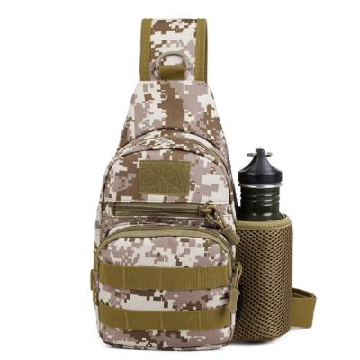 China Designer Mini Lightweight Black Tactical Nylon Women Messenger Sling Shoulder Bag With Water Bottle for sale