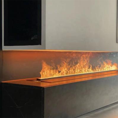 China Modern Electric Water Vapor Fireplace 1500mm Insert 7 LED Flame Colors 3D Vapor Electric Water Vapor Fireplace 2000mm for sale