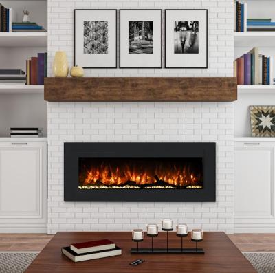 China Modern Factory Heater Fireplace Modern Electric Home Heaters Wall Mounted 750W 1500W Fire Place 40 50 60 70 80 90 100 Inch Insert 18-25 for sale