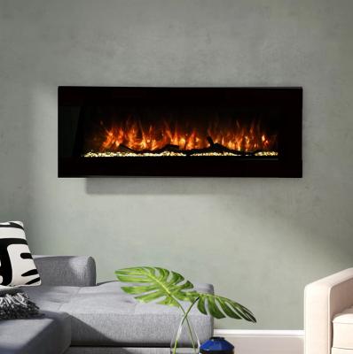 China Modern Wall LED Decor Flame Electric Fireplace Heater Insert Led Light Flame Effect Recessed Modern Fire Panel+ Manual Remote Control for sale