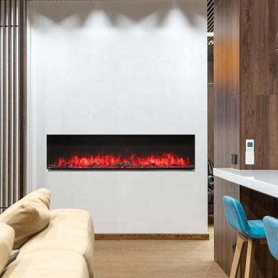 China Modern 3D Modern Fireplace Heater Indoor Realistic Artificial LED Electric Decor Flame Wall Mounted Decorative Electric Fireplaces for sale