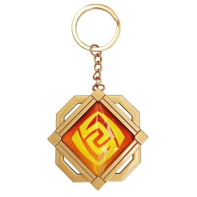 China WoWei Seven Element Genshin Impact Sumeru Vision Night Glow Fashionable Double Sided Luminous Key Chain for sale