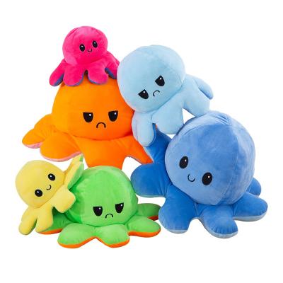 China Popular WOWEI Gift WOWEI 20cm Soft Reversible Soft Octopus Christmas Plushie Plushie Sensory Plush Toy Stuffed Animals Toys for sale