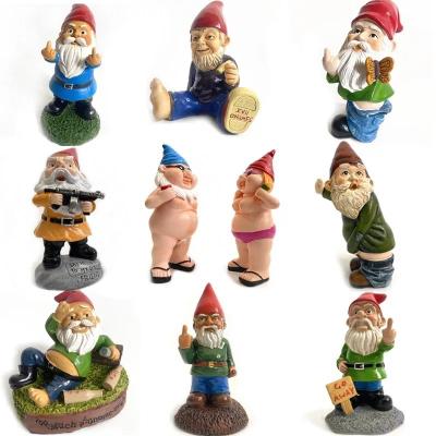 China Europe Wowei 2023 Creative Dwarf Resin Open Santa Claus Old Man Christmas Gift Garden Ornaments Figurine for sale