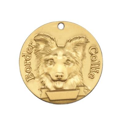 China Wowei Cute Custom Personalized Name Tags Brass Dogs ID Tag Collar With Lettering Back Laser Engraving for sale