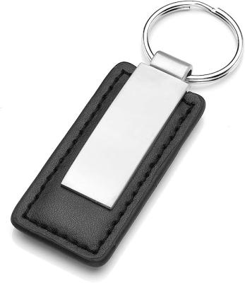 China Souvenir Gifts Wowei Promotion Personalized Custom Name Leather Metal Keychain Car Key Strap Waist Wallet Key Chain Holder For Mens Boys Gifts for sale