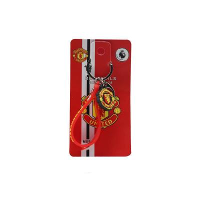 China Fashionable Custom AC Milan Silicon Wristlet Keychain Keychain Holder Wowei Lego 3d National Football Team For Wallet Bag for sale