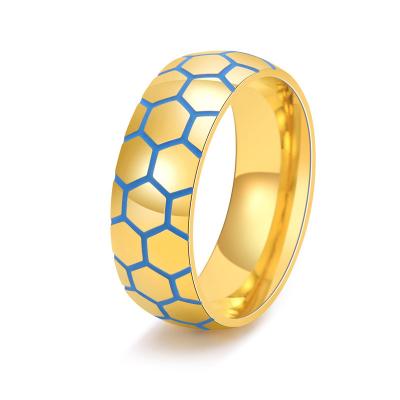 China Luminous Ring Jewelry Wowei Accessories Ring Stainless Steel Ring Corrosion New Style Casual/Sporty Fine Football For Women Men for sale