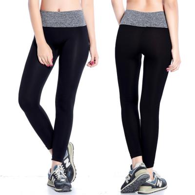 China Hot Selling Women's Quick Dry Yoga Training Leggings Breathable High Patchwork Seamless Waistband for sale