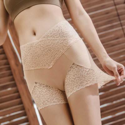 China Antibacterial Seamless Women Shapers High Waist Slimming Lady Lace Tummy Control Shorts Shapewear Underwear for sale