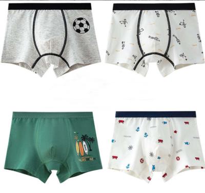 China Factory Wholesale Cotton Breathable Shorts Boys Underwear Kids Boxer Panties Cartoon Pattern Briefs Soft Breathable for sale