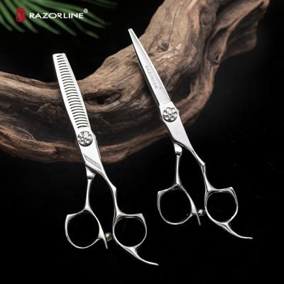 China Hair Scissors Set AK15 JAPAN 440C Use Hair Thinning Scissors Set Barber Shop Scissors Professional Cutting for sale