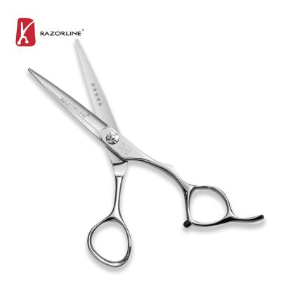 China Razorline AK09 JAPAN 440C Straight Handed Professional Hair Scissors Razorline Salon Hair Trimming Shears for sale