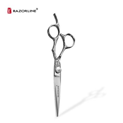 China Hairdressing Scissors Set Professional Razorline CK38 6 Inch SUS440C Steel Flower Handle Hair Scissors for sale