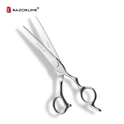 China Razorline CK05 SUS440C Right Handed Steel Silver Polished Scissors 6.5 Inch Excellent Hair Cutting Scissors for sale