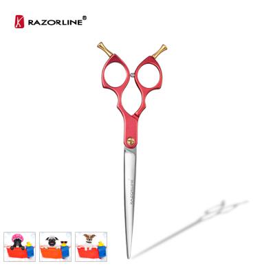 China Razorline NPK41R JAPAN 440C Stocked Pet Shears Dog Pets Grooming Scissors Stainless Steel Doggy Scissors for sale