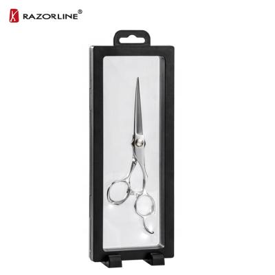 China Barber Scissors Plastic Material Hair Scissors Display Packing Box X-Pack Razorline Hair Scissors Outer Packing for sale