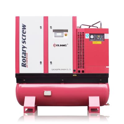 China Lubricated 30HP Combined Rotary Screw Air Compressor With Receiver And Dryer for sale