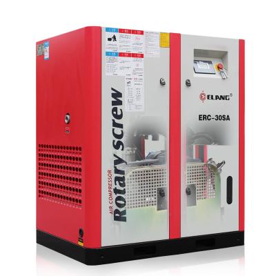 China 30Hp 22Kw 110V PLC Controller Belt Driven Screw Lubricated Air Compressor for sale