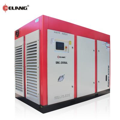 China ELANG Lubricated 200HP 160Kw 23.2 - 33.5 m3/min Large Capacity Two Stage Screw Air Compressor for sale