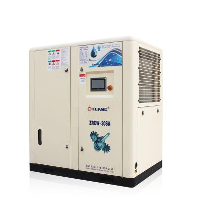 China Lubricated 10HP - 120HP Low Noise Oil Free Screw Air Compressor For Food Packing Industry for sale