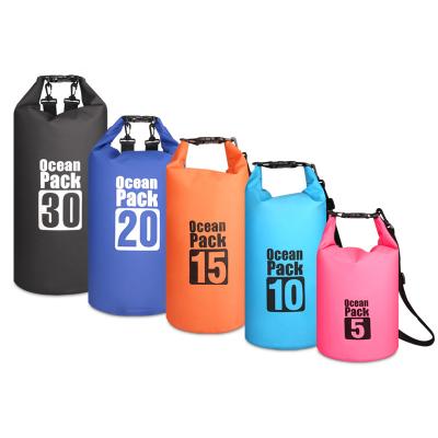 China Waterproof Outdoor Sports PVC Backpack 20L Water Floating Dry Bag for sale