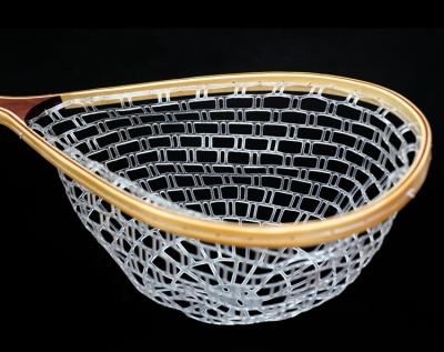 China High quality fish landing net with wooden frame factory direct sale 60*28*38.5cm for sale