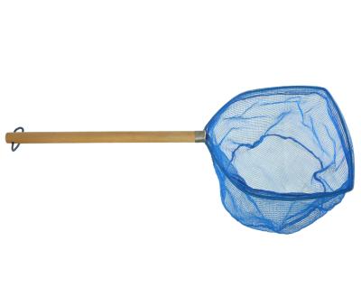 China 2020 new wooden high handle fish landing nylon net for sale