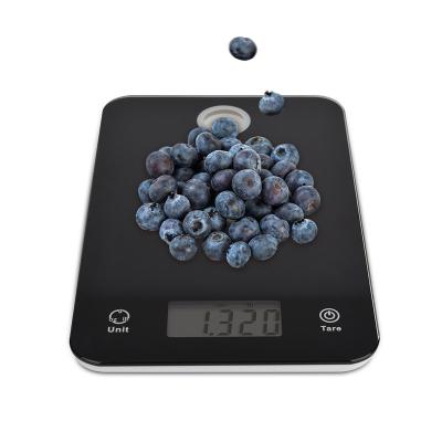 China Kitchen Food Weighing 5KG 1G Tempered Glass LCD Display Digital High Accuracy Kitchen Scale for sale