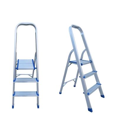 China Hot Sale Folding Ladders Extendable Home Ladder, Aluminum 3 Step Ladder for sale