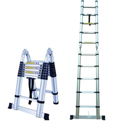 China Folding Ladders 2.6m 3.2m 3.8m 4.1m Adjustable Telescopic Ladders Aluminum 4.4m for sale