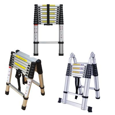 China Folding Ladders 3.2m Aluminum Step Times Telescopic Ladder With 150 Kg Load Capacity for sale