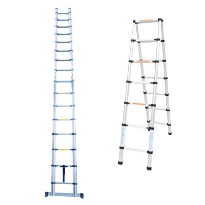 China Folding Ladders 2.6m To 4.4m Aluminum Telescopic Folding Step Ladder With EN131 for sale