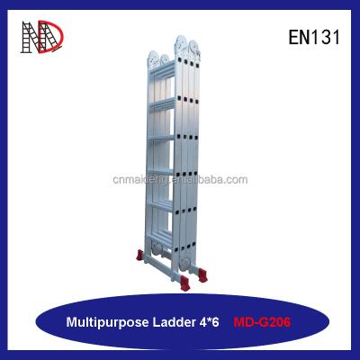 China 4X7 Folding Ladders Aluminum Universal Folding Ladder Ladder With Big Hinge for sale