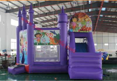 China commercial grade inflatable bouncer for sale dora inflatable bouncy castle with slide for sale