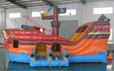 China inflatable pirate boat giant inflatable  pirate ship inflatable slide for sale