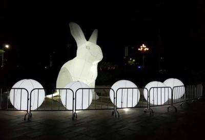 China inflatable rabbit balloon  lighting balloon for sale