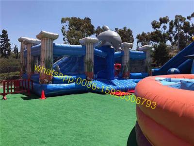 China undersea world theme bouncy castle dolphin bounce for sale