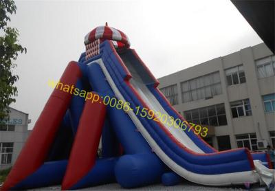 China giant blue and red colours water slide for sale