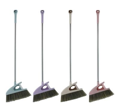 China JS-2522 Household Brooms Soft Floor Sweeper Home Long Handle Broom and Sweeping Cleaning Broom and Brush Dustpan Sets for sale