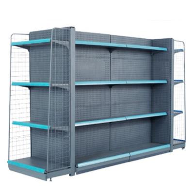 China Factory manufacturer supermarket shop display stand /supermarket shelf double sided gondola shelf for sale