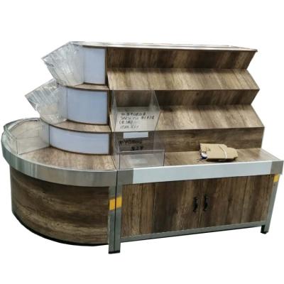 China Single Sided Supermarket Wooden Bulk Goods For Store Rack Shelf for sale