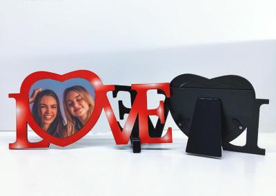 China Dye MDF Sublimation Blank Love Heart Photo Picture Frame For Printing for sale