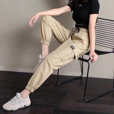 China Anti-Wrinkle 2022 New Summer Style Cargo Pants And Trousers For Women Streetwear Bib Casual Overalls for sale