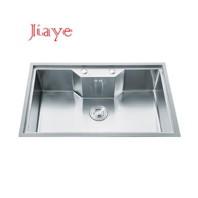 China Without Faucet Jiaye JY-HS6845 304 Stainless Steel Drop In Single Port Bowl Bar Kitchen Sink for sale