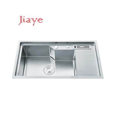 China Without Faucet 7843 304 Stainless Steel Drop In Counter Single Bowl Knife Holder Kitchen Sink For Sale for sale