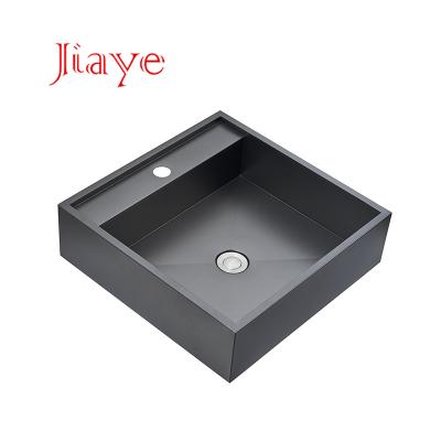 China Without Faucet Contemporary 18 Gauge Stainless Steel Handmade Nano Black Wash Basin for sale