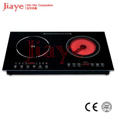 China Ceramic/glass induction ceramic cooktop combined electric hob electric ceramic hob JY-ICD2001 for sale