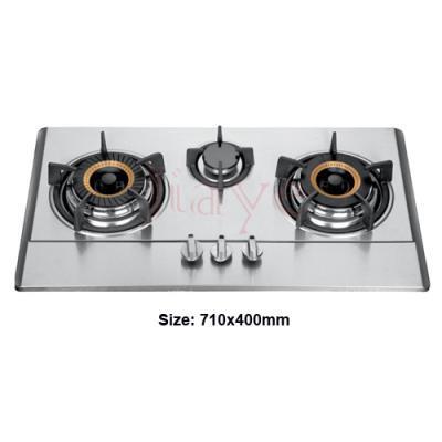 China Household JY-PA3006 SS 3 burner gas hob/popular design gas cooktop/durable in-use gas stove for European for sale