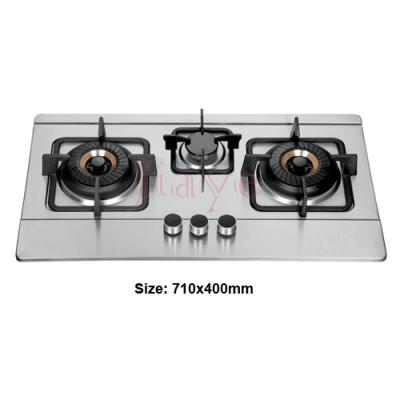 China Popular Model JY-PA3011 Stainless Steel Cheap Super Blue Flame Gas Hob/Built-in Mini Used 3 Burner Gas Stove Hob for Pakistan for sale